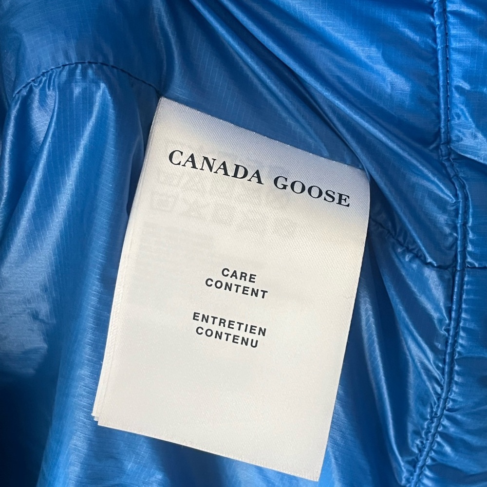 Canada Goose Neon Lime Green Puffer Vest with Blue Lining - Picture 8 of 10